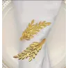 Rond de serviette feuillage doré