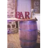 Louez ce mot BAR industriel à poser sur votre candy bar , bar de nuit , bar à whisky ou à cigares.