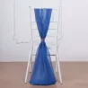 Drapé de chaise en mousseline bleu roi