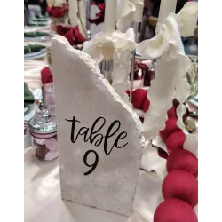 Numéro de table pierre naturelle