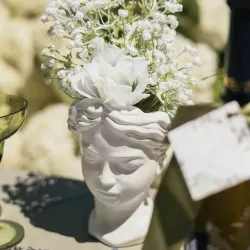 Vase  visage en céramique