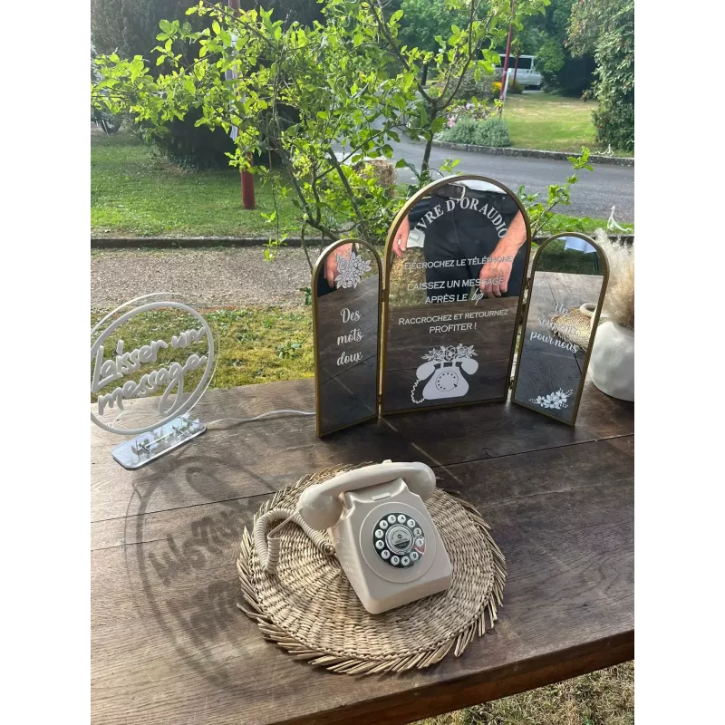 Location de votre miroir a volets pour livre d'or mariage téléphone audio haute Vienne