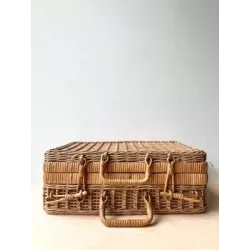 Location malette en osier  pour  décoration mariage