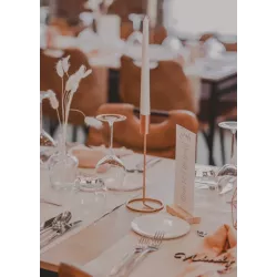 Bougeoir en métal rose gold