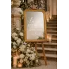 Location grand miroir doré pour plan de table ou panneau de bienvenue
