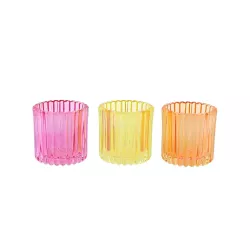 3 Photophores Mira
Verre Framboise, Orange et Jaune