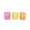 3 Photophores Mira
Verre Framboise, Orange et Jaune