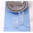 Chemin de table satin bleu 