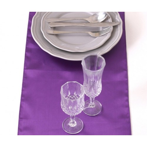 Chemin de table satin violet