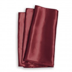 Chemin de table satin bordeaux