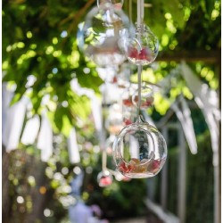 Boule en verre à suspendre