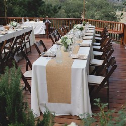 Chemin de table mariage en jute