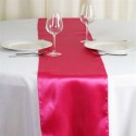 Chemin de table satin rose fuchsia