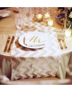 Chemin de table mariage sequin